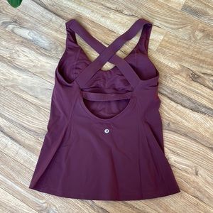 Lululemon Size 8 Tank in EUC with built in bra